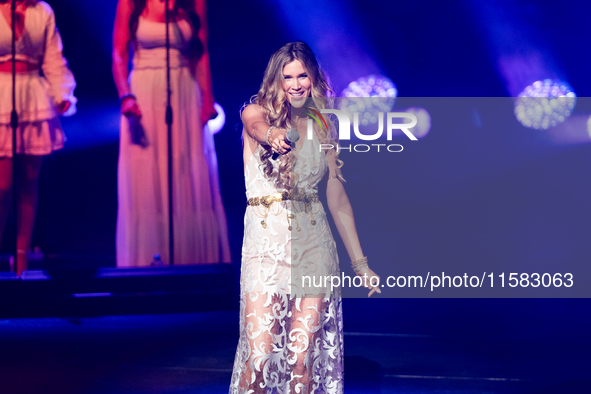 Joss Stone performs on Movistar Arena's stage in Buenos Aires, Argentina, on September 17, 2024 