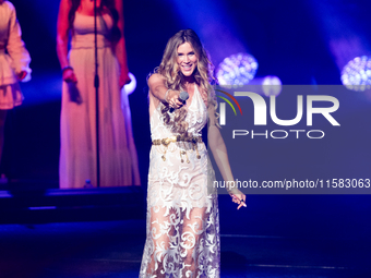 Joss Stone performs on Movistar Arena's stage in Buenos Aires, Argentina, on September 17, 2024 (