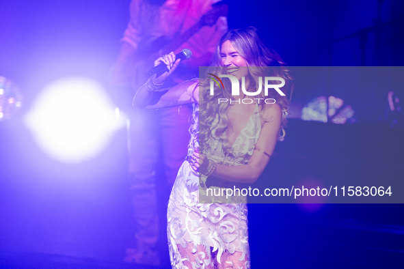 Joss Stone performs on Movistar Arena's stage in Buenos Aires, Argentina, on September 17, 2024 