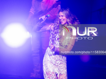 Joss Stone performs on Movistar Arena's stage in Buenos Aires, Argentina, on September 17, 2024 (