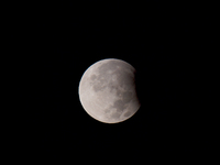 A partial lunar eclipse was observed at dawn today, Wednesday, September 18, 2024. During the event, approximately 3.5% of the Moon's surfac...