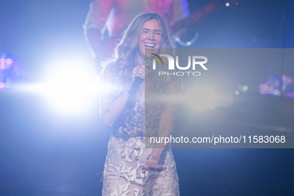 Joss Stone performs on Movistar Arena's stage in Buenos Aires, Argentina, on September 17, 2024 