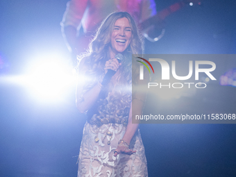 Joss Stone performs on Movistar Arena's stage in Buenos Aires, Argentina, on September 17, 2024 (