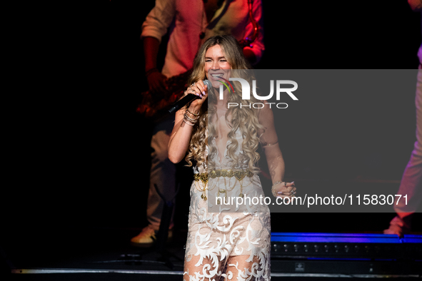 Joss Stone performs on Movistar Arena's stage in Buenos Aires, Argentina, on September 17, 2024 