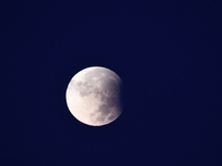 A partial lunar eclipse was observed at dawn today, Wednesday, September 18, 2024. During the event, approximately 3.5% of the Moon's surfac...