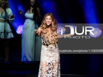 Joss Stone performs on Movistar Arena's stage in Buenos Aires, Argentina, on September 17, 2024 (