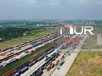 A general view of Nanchang International Dry Port in Nanchang, China, on September 18, 2024. (