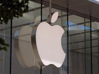 Customers are seen at an Apple Store near Nanjing Road Pedestrian Street in Shanghai, China, on September 18, 2024. (