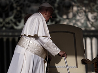 Pope Francis arrives for the weekly general audience in The Vatican, on September 18, 2024, at St Peter's Square. (