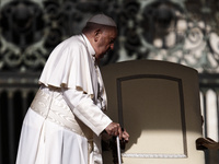 Pope Francis arrives for the weekly general audience in The Vatican, on September 18, 2024, at St Peter's Square. (