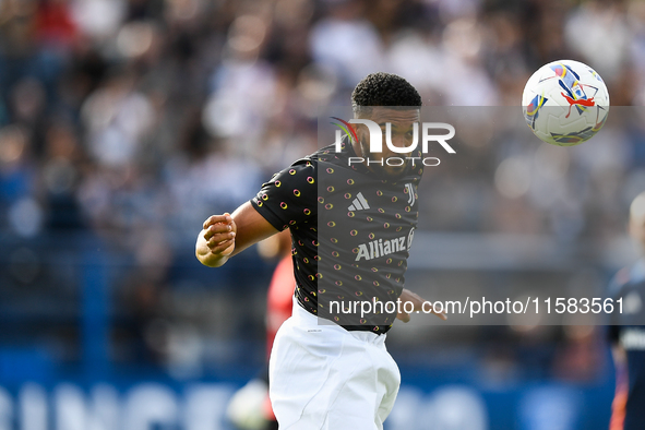 Gleison Bremer of Juventus during the Serie A match between Empoli and Juventus at Stadio Carlo Castellani in Empoli, Italy, on September 14...