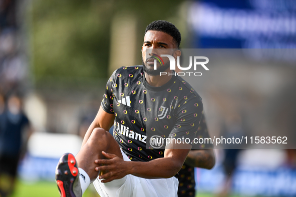 Gleison Bremer of Juventus during the Serie A match between Empoli and Juventus at Stadio Carlo Castellani in Empoli, Italy, on September 14...