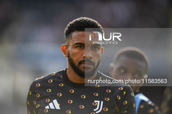 Gleison Bremer of Juventus during the Serie A match between Empoli and Juventus at Stadio Carlo Castellani in Empoli, Italy, on September 14...