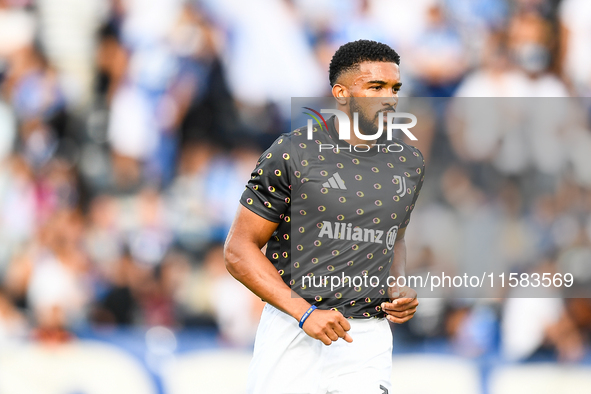 Gleison Bremer of Juventus during the Serie A match between Empoli and Juventus at Stadio Carlo Castellani in Empoli, Italy, on September 14...