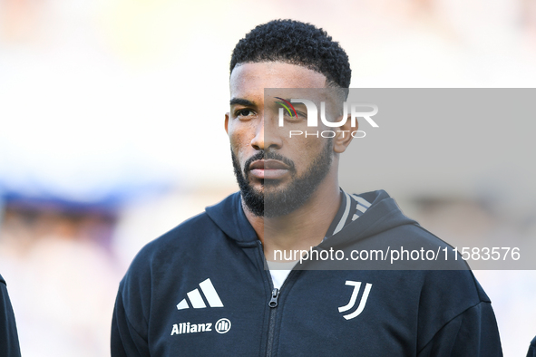 Gleison Bremer of Juventus during the Serie A match between Empoli and Juventus at Stadio Carlo Castellani in Empoli, Italy, on September 14...