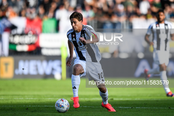 Kenan Yldiz of Juventus during the Serie A match between Empoli and Juventus at Stadio Carlo Castellani in Empoli, Italy, on September 14, 2...