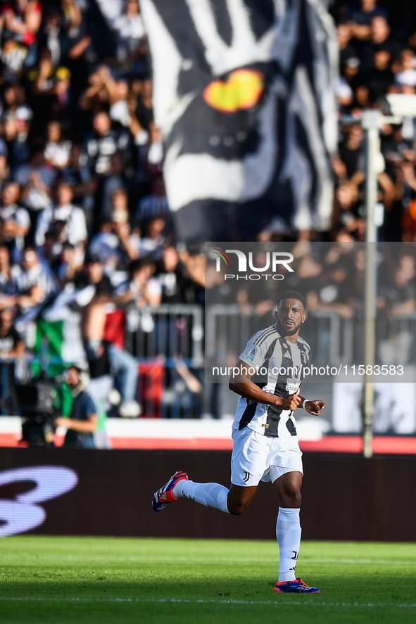 Gleison Bremer of Juventus during the Serie A match between Empoli and Juventus at Stadio Carlo Castellani in Empoli, Italy, on September 14...