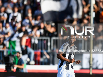 Gleison Bremer of Juventus during the Serie A match between Empoli and Juventus at Stadio Carlo Castellani in Empoli, Italy, on September 14...