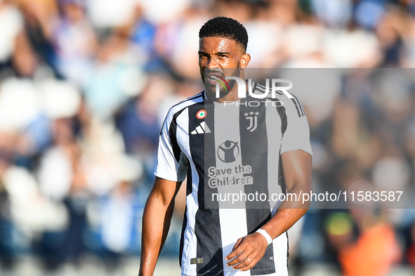 Gleison Bremer of Juventus during the Serie A match between Empoli and Juventus at Stadio Carlo Castellani in Empoli, Italy, on September 14...