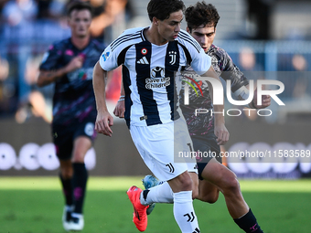 Kenan Yldiz of Juventus during the Serie A match between Empoli and Juventus at Stadio Carlo Castellani in Empoli, Italy, on September 14, 2...