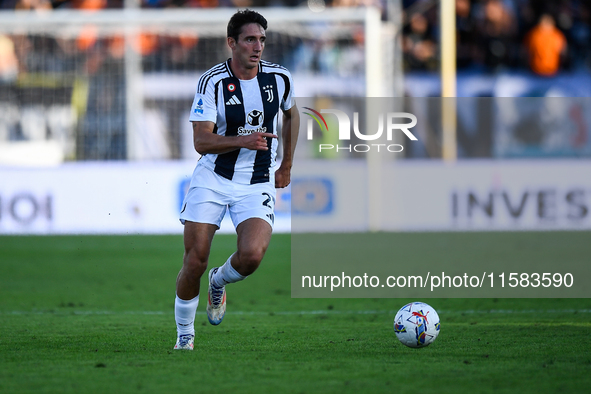 Andrea Cambiaso of Juventus during the Serie A match between Empoli and Juventus at Stadio Carlo Castellani in Empoli, Italy, on September 1...