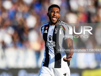 Gleison Bremer of Juventus during the Serie A match between Empoli and Juventus at Stadio Carlo Castellani in Empoli, Italy, on September 14...