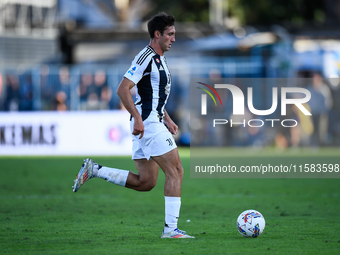 Andrea Cambiaso of Juventus during the Serie A match between Empoli and Juventus at Stadio Carlo Castellani in Empoli, Italy, on September 1...