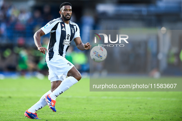 Gleison Bremer of Juventus during the Serie A match between Empoli and Juventus at Stadio Carlo Castellani in Empoli, Italy, on September 14...