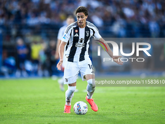 Kenan Yldiz of Juventus during the Serie A match between Empoli and Juventus at Stadio Carlo Castellani in Empoli, Italy, on September 14, 2...