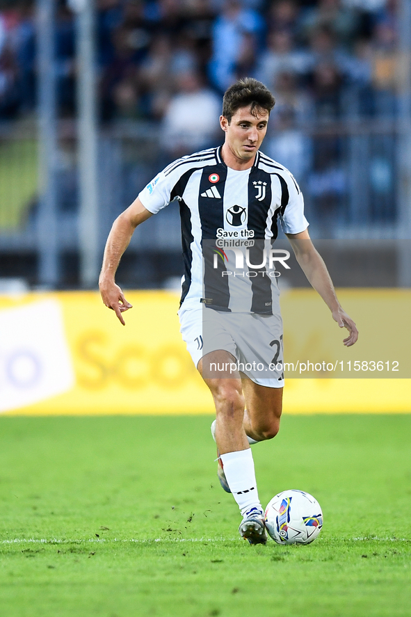 Andrea Cambiaso of Juventus during the Serie A match between Empoli and Juventus at Stadio Carlo Castellani in Empoli, Italy, on September 1...