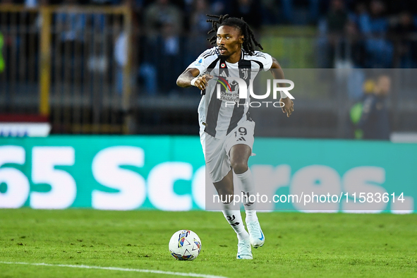 Khephren Thuram of Juventus during the Serie A match between Empoli and Juventus at Stadio Carlo Castellani in Empoli, Italy, on September 1...