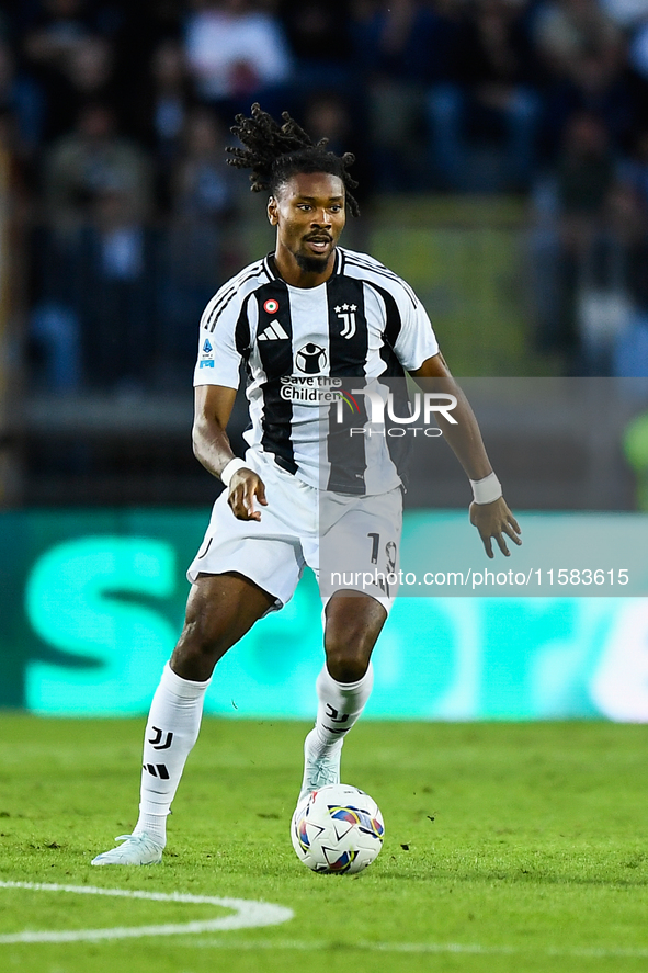 Khephren Thuram of Juventus during the Serie A match between Empoli and Juventus at Stadio Carlo Castellani in Empoli, Italy, on September 1...