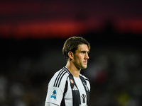 Dusan Vlahovic of Juventus during the Serie A match between Empoli and Juventus at Stadio Carlo Castellani in Empoli, Italy, on September 14...