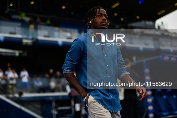 Samuel Mbangula of Juventus during the Serie A match between Empoli and Juventus at Stadio Carlo Castellani in Empoli, Italy, on September 1...