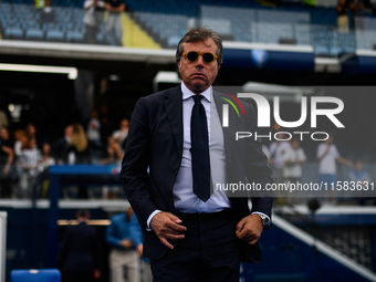 Cristiano Giuntoli of Juventus during the Serie A match between Empoli and Juventus at Stadio Carlo Castellani in Empoli, Italy, on Septembe...