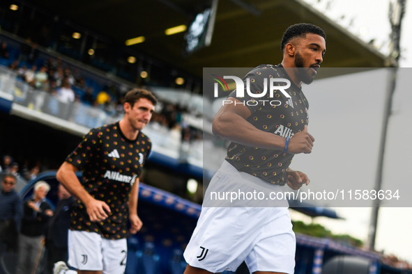 Gleison Bremer of Juventus during the Serie A match between Empoli and Juventus at Stadio Carlo Castellani in Empoli, Italy, on September 14...