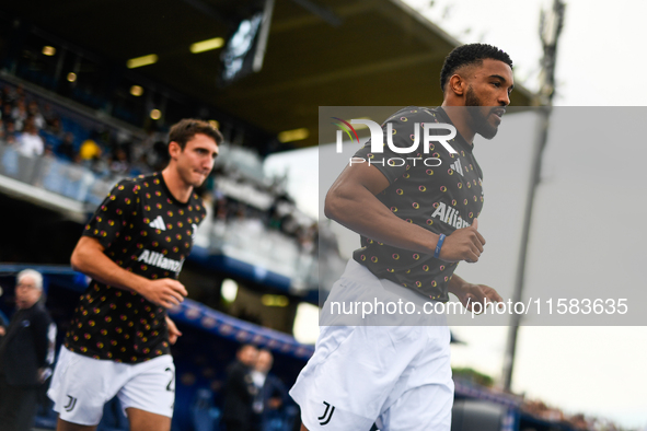 Gleison Bremer of Juventus during the Serie A match between Empoli and Juventus at Stadio Carlo Castellani in Empoli, Italy, on September 14...