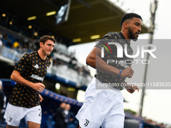 Gleison Bremer of Juventus during the Serie A match between Empoli and Juventus at Stadio Carlo Castellani in Empoli, Italy, on September 14...