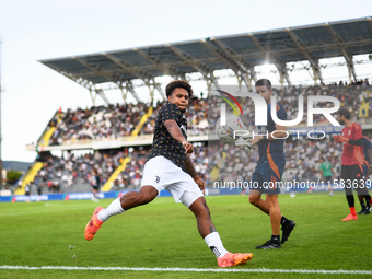 Weston McKennie of Juventus during the Serie A match between Empoli and Juventus at Stadio Carlo Castellani in Empoli, Italy, on September 1...