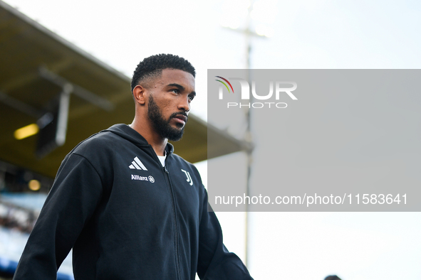 Gleison Bremer of Juventus during the Serie A match between Empoli and Juventus at Stadio Carlo Castellani in Empoli, Italy, on September 14...