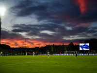 A general view with a sunset during the Serie A match between Empoli and Juventus at Stadio Carlo Castellani in Empoli, Italy, on September...