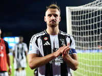 Federico Gatti of Juventus salutes supporters after the Serie A match between Empoli and Juventus at Stadio Carlo Castellani in Empoli, Ital...