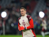 Manuel Neuer of Bayern Munich  looks on  during the Champions League Round 1 match between Bayern Munich v Dinamo Zagreb, at the Allianz Are...