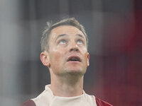 Manuel Neuer of Bayern Munich  looks on  during the Champions League Round 1 match between Bayern Munich v Dinamo Zagreb, at the Allianz Are...