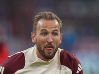 Harry Kane of Bayern Munich  looks on  during the Champions League Round 1 match between Bayern Munich v Dinamo Zagreb, at the Allianz Arena...