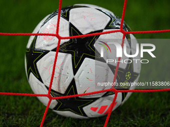 Tthe ball  during the Champions League Round 1 match between Bayern Munich v Dinamo Zagreb, at the Allianz Arena, in Munich, Germany, on Sep...