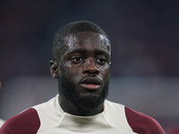 Dayot Upamecano of Bayern Munich  looks on  during the Champions League Round 1 match between Bayern Munich v Dinamo Zagreb, at the Allianz...