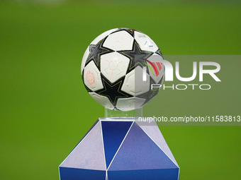 The ball  during the Champions League Round 1 match between Bayern Munich v Dinamo Zagreb, at the Allianz Arena, in Munich, Germany, on Sept...