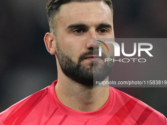 Ivan Nevistić of GNK Dinamo  looks on  during the Champions League Round 1 match between Bayern Munich v Dinamo Zagreb, at the Allianz Arena...