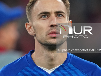 Marko Rog of GNK Dinamo  looks on  during the Champions League Round 1 match between Bayern Munich v Dinamo Zagreb, at the Allianz Arena, in...